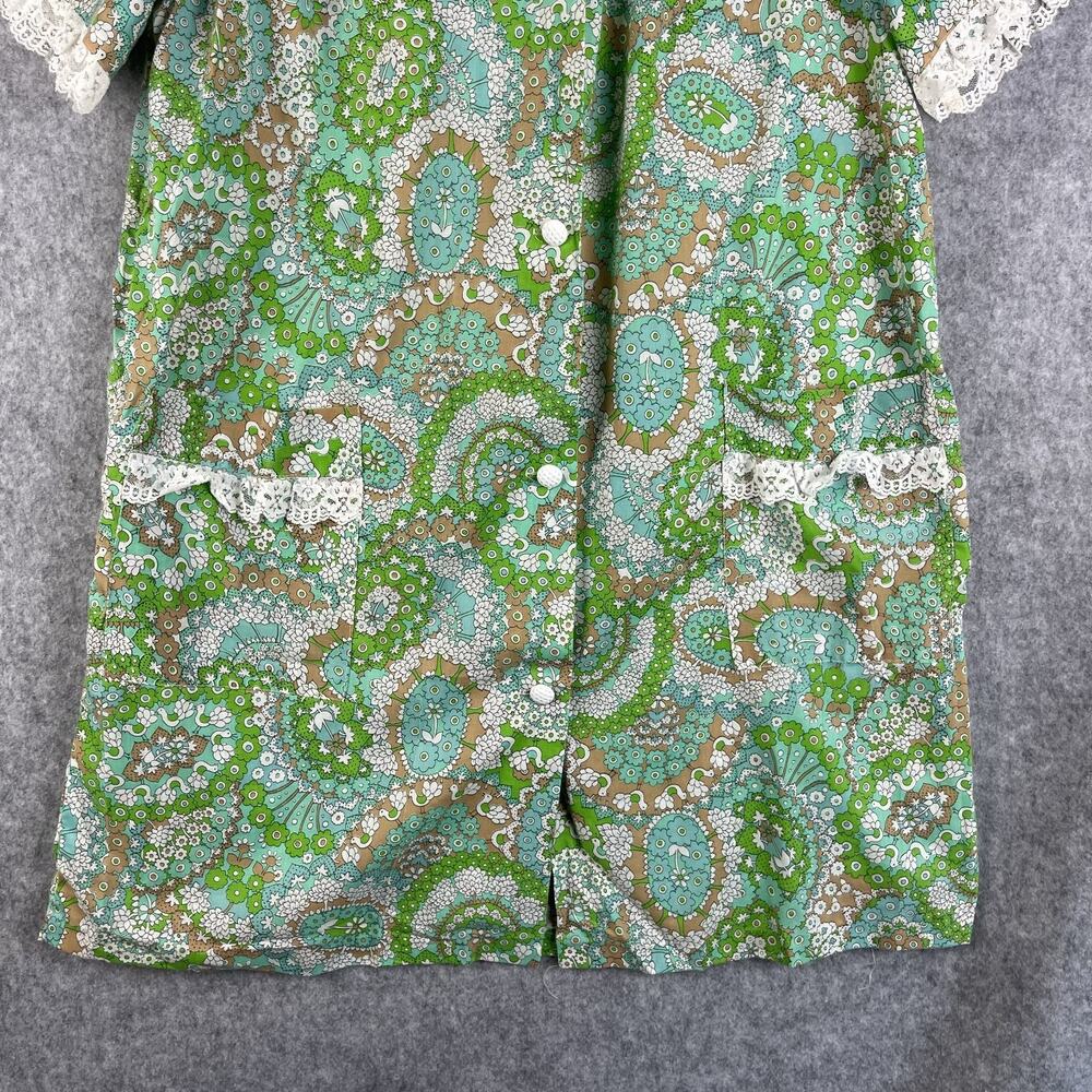 Vintage Montgomery Ward Dress Large Peasant Prairie Dress 70s Boho Lace Pilgrim - Picture 3 of 15
